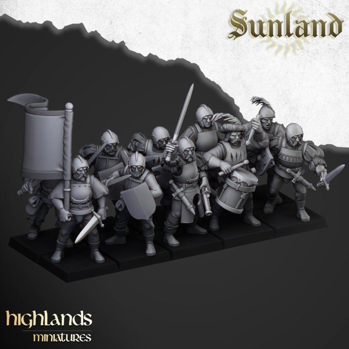 Sunland troops with Swords